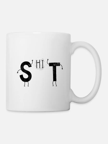 Shit Buchstaben - Tasse - Weiß