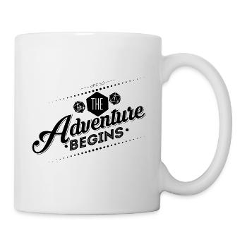Pen and paper Adventure begins - Mug - white - Right