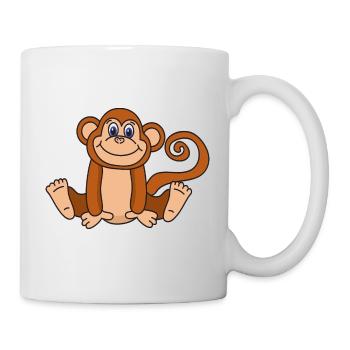 Singe cool mignon drôle - Mug blanc - blanc - Droite