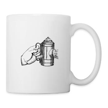 Hand with lamp - Mug - white - Right