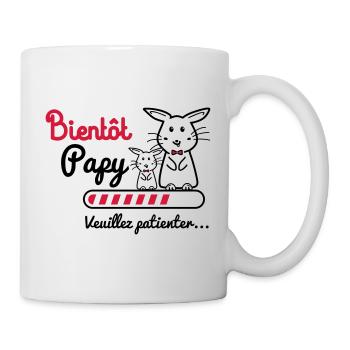 Bientôt Papy Lapin, futur papy, bientôt papy - Mug blanc - blanc - Droite