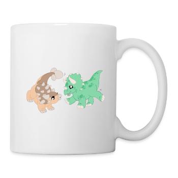 Spielende Dinos - Tasse - Weiß - Rechts