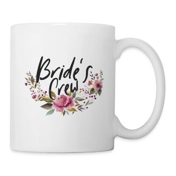 Bride's Crew - JGA - Florale Serie - Tasse - Weiß - Rechts