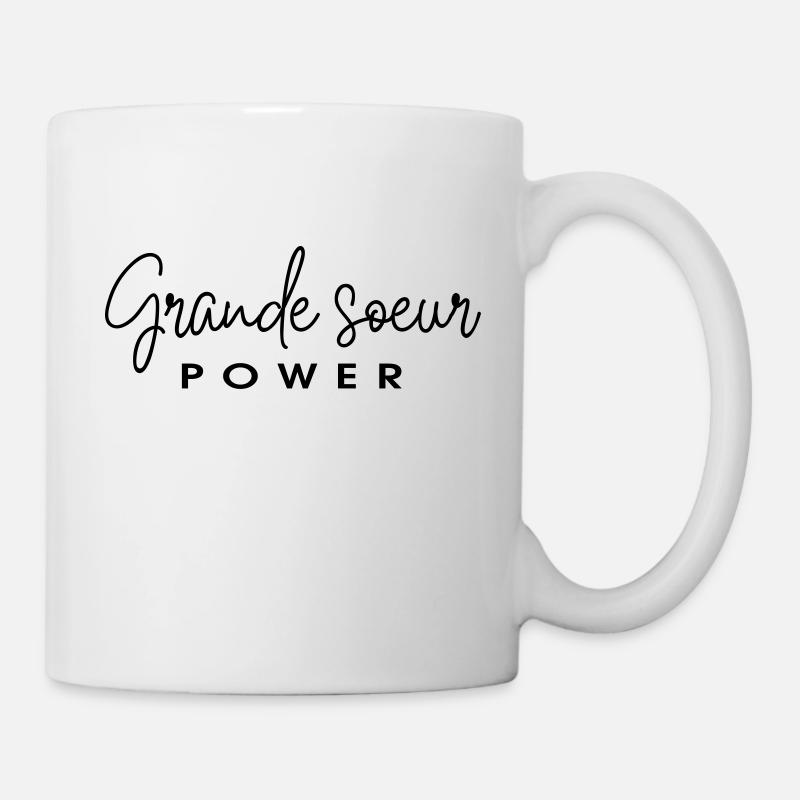 Große Schwester power - Tasse - Weiß