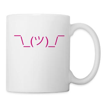 meh ascii art ¯\_(ツ)_/¯ Internet emoticon emoji - Tasse - Weiß - Rechts