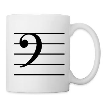 Bass clef bass bassiste bassiste - Mug blanc - blanc - Droite