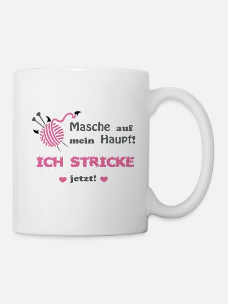 Stricken - Tasse - Weiß