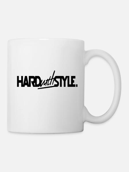 Hard with Style - Tasse - Weiß