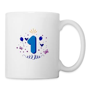 1er cadeau d'anniversaire pour les garçons - Mug blanc - blanc - Droite
