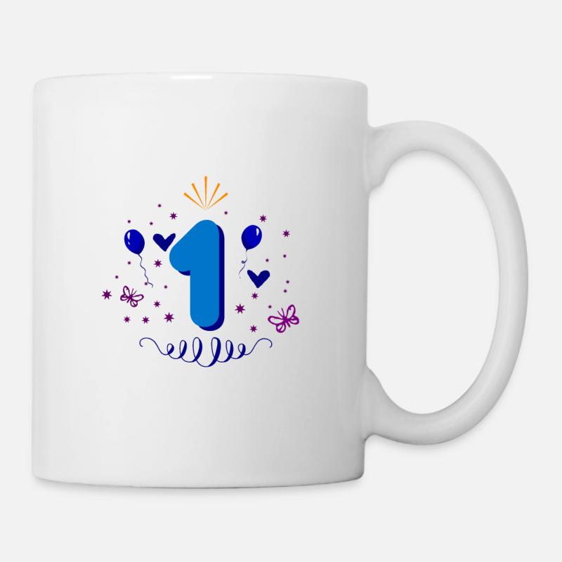 1er cadeau d'anniversaire pour les garçons - Mug blanc - blanc