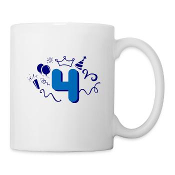 4ème anniversaire garçon - Mug blanc - blanc - Droite