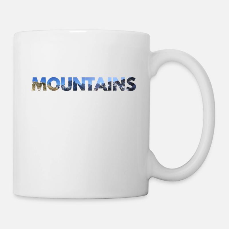 MOUNTAINS Berge - Berg Mountain - Tasse - Weiß