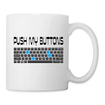 Clavier Push my Buttons Love - Mug blanc - blanc - Droite