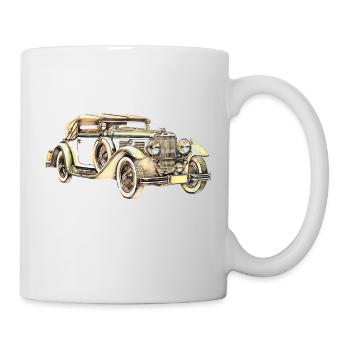 Oldtimer Auto retro - Tasse - Weiß - Rechts