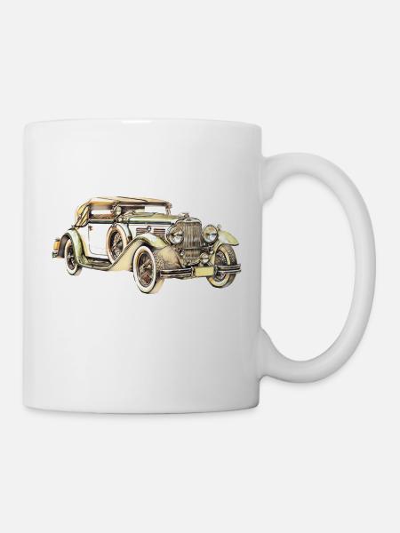 Oldtimer Auto retro - Tasse - Weiß