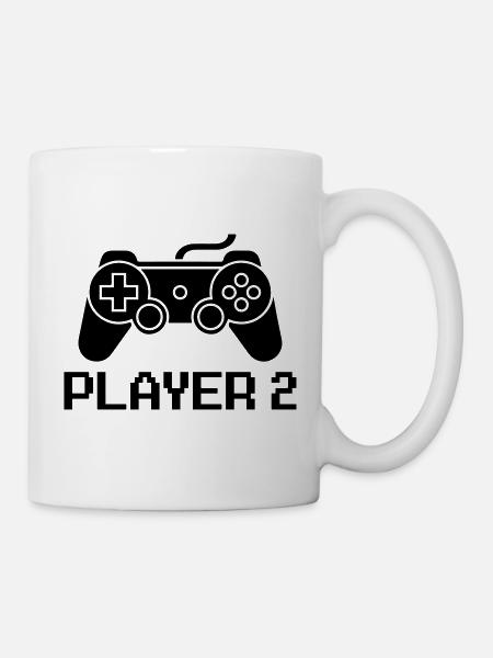 Game player 2 - Tasse - Weiß