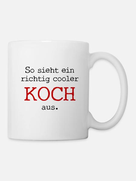 So sieht ein richtig cooler Koch. - Tasse - Weiß