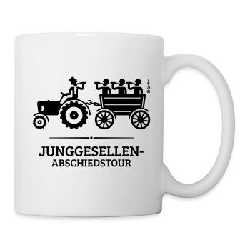 Junggesellen-Abschiedstour Mit Trecker (JGA / B) - Tasse - Weiß - Rechts