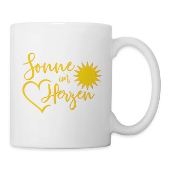 Sun in the heart Sunshine Heart Spring Summer - Mug - white - Right