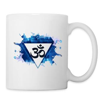 Goa OM im Dreieck mit Farbverlauf - Psytrance - Tasse - Weiß - Rechts