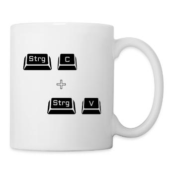 Ctrl c Ctrl v Keyboard Computer Copy Gift - Mug - white - Right