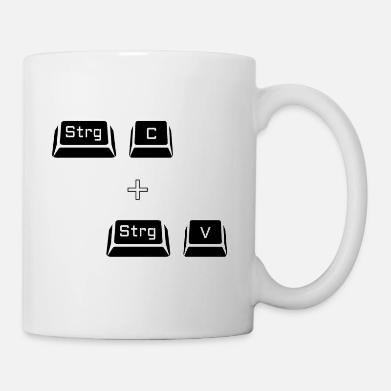 Strg c Strg v Tastatur Computer Copy Geschenk - Tasse - Weiß