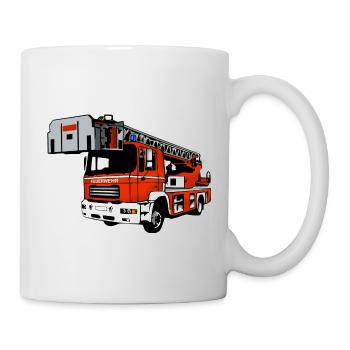 Feuerwehr DLK - Tasse - Weiß - Rechts