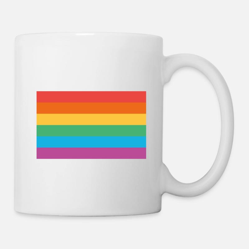 Pride Flag - Rainbow - Tasse - Weiß