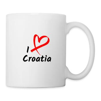 J'aime la Croatie J'aime le coeur de la Croatie - Mug blanc - blanc - Droite