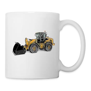 Wheel loader Large Colored wheel loader Shovel loader - Mug - white - Right