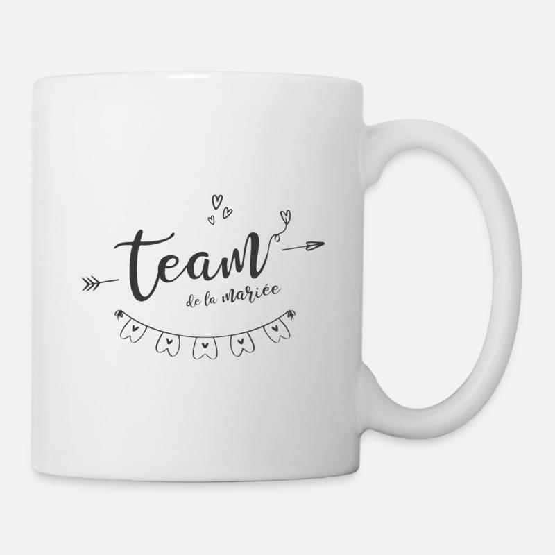 DESIGN TEE SHIRT EVJF TEAM COPINES TENDANCE - Mug blanc - blanc