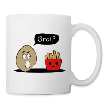 Pommes de terre et frites Bro - Mug blanc - blanc - Droite