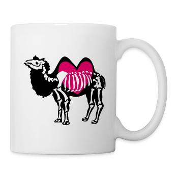Kamel Skelett mit Herz - Tasse - Weiß - Rechts