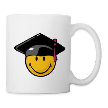 Smiley Graduation - Tasse - Weiß - Rechts