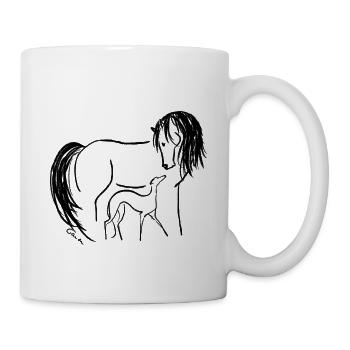 amitié - Mug blanc - blanc - Droite