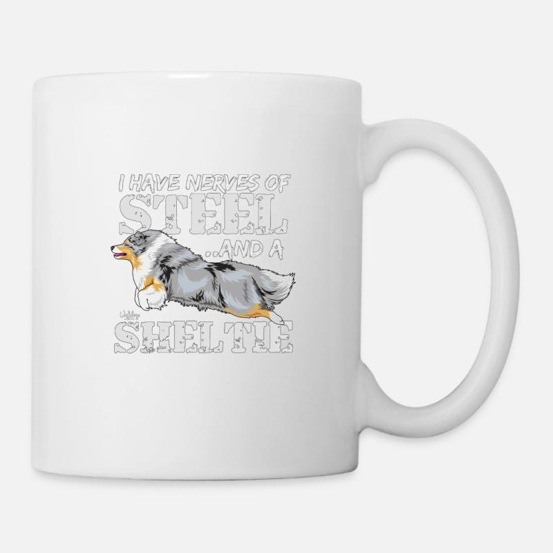 sheltiesteel - Tasse - Weiß