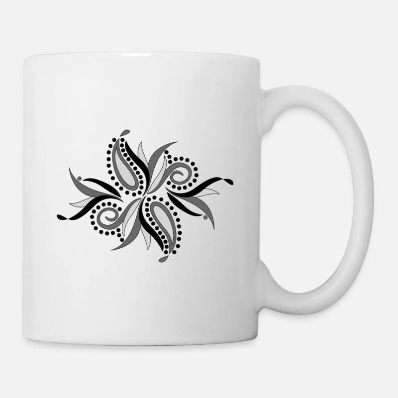 abstract leaves - Mug - white