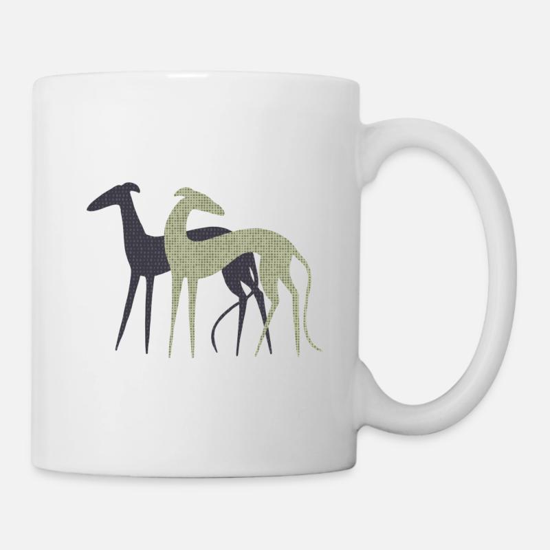 Two greyhounds - Mug - white
