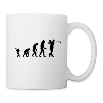 Evolution de l'homme au golfeur - Mug blanc - blanc - Droite