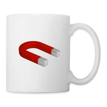 magnet magnetic field attraction - Mug - white - Right