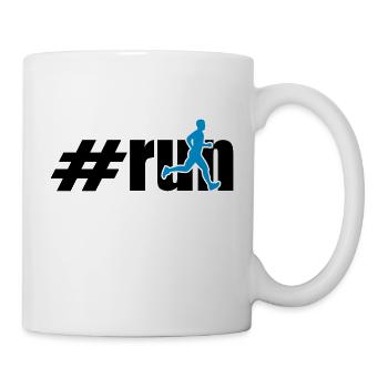 run man 2 colours - Mug blanc - blanc - Droite