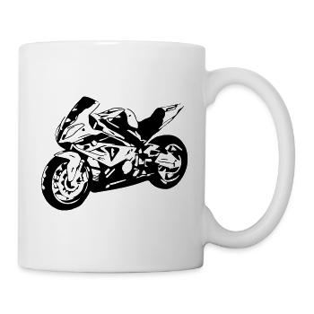 moto - Mug blanc - blanc - Droite