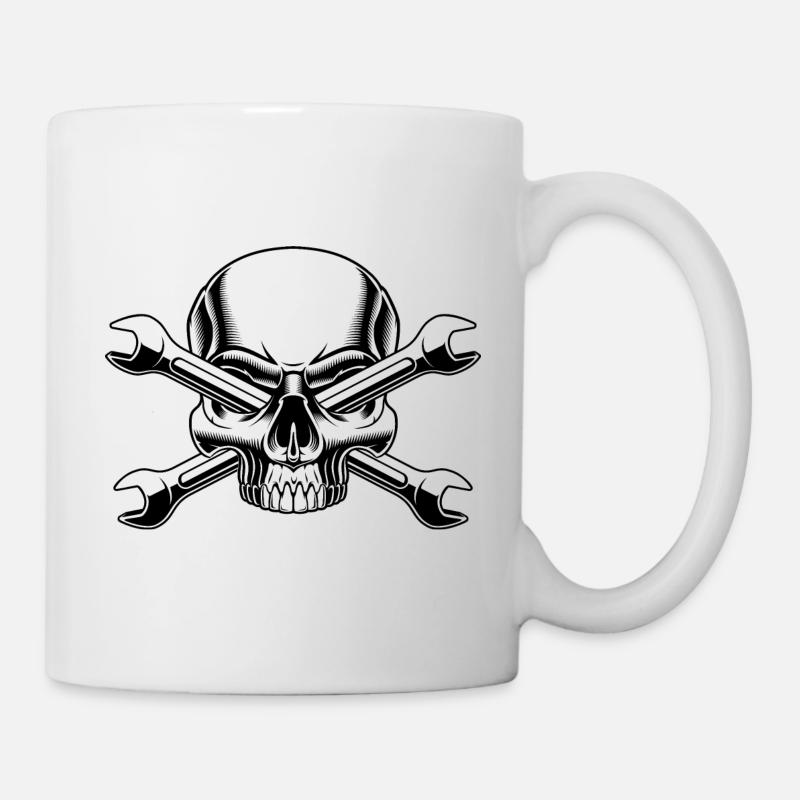 réglage mécanique du crâne - Mug blanc - blanc