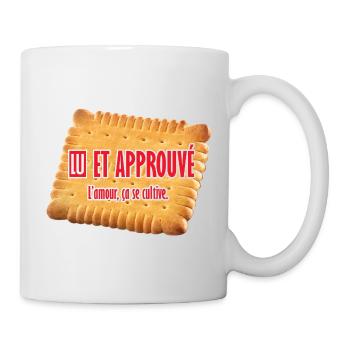 T-shirt humour cadeau offrir lu et approuvé - Mug blanc - blanc - Droite