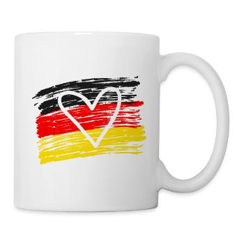 We love Germany flag flag Allemand Allemand - Mug blanc - blanc - Droite
