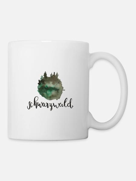 Schwarzwald Illustration - Tasse - Weiß