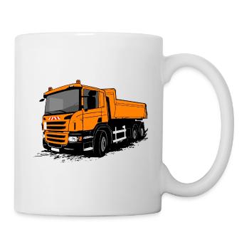 Kipplaster - LKW - Truck - Laster - Tasse - Weiß - Rechts