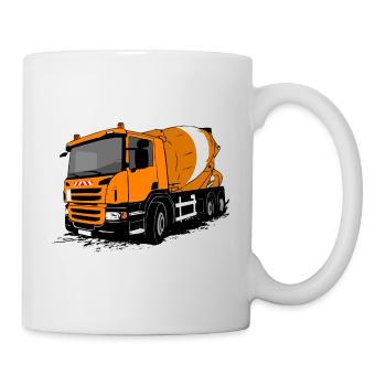 Bétonnières - Bétonnières camions - Mug blanc - blanc - Droite