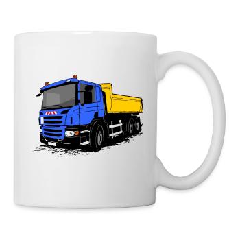 Kipplaster - LKW - Truck - Laster - Tasse - Weiß - Rechts