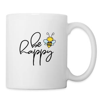 Be Happy - Tasse - Weiß - Rechts